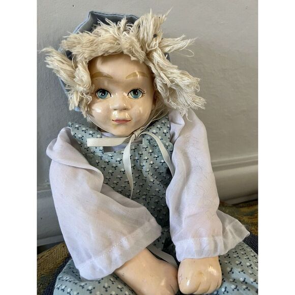 Vintage Mary Lake Thompson for Balos Sweet Doll Perfect! 16" Tall Ceramic/Cloth - Picture 3 of 9